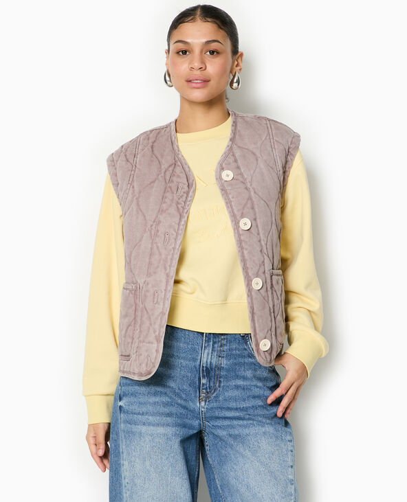 Veste matelassée sans manches violet - Pimkie