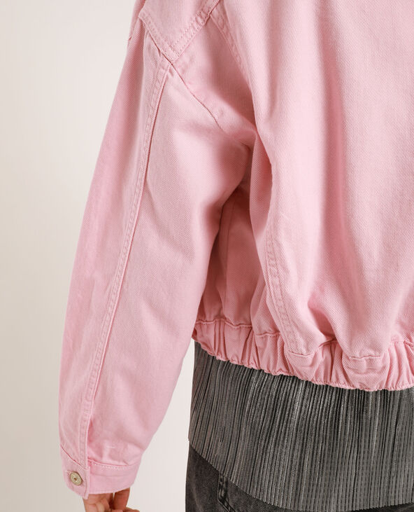 Veste en jean courte rose - Pimkie