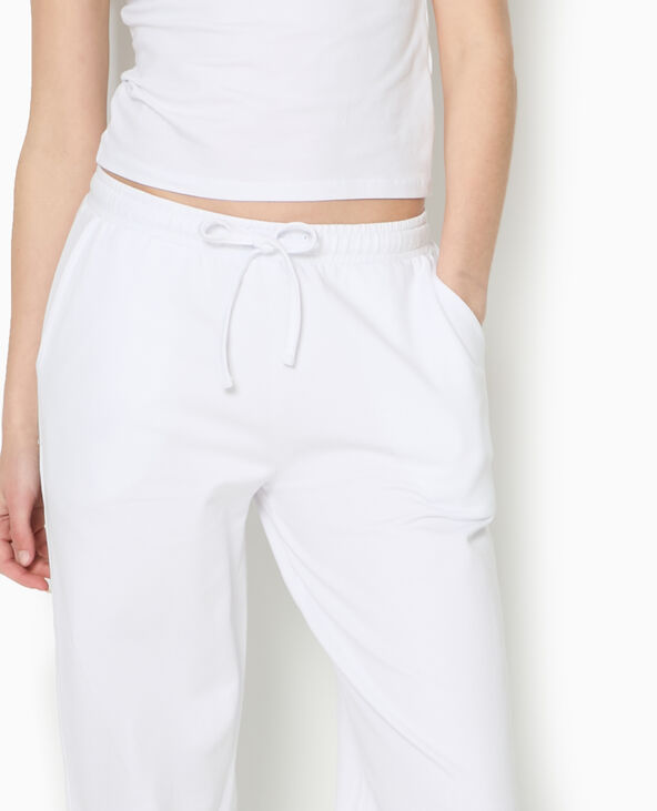 Pantalon molleton droit blanc - Pimkie