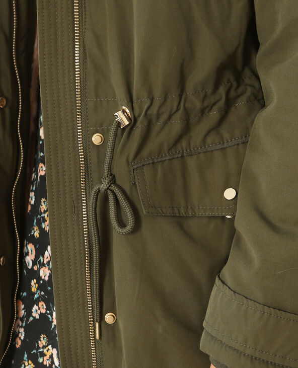 Parka longue à capuche vert kaki - Pimkie