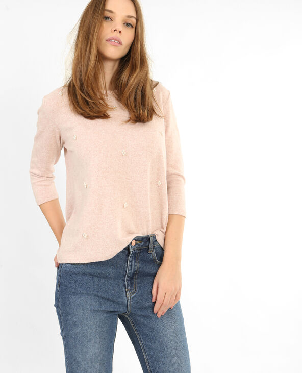 Pull perlé rose clair - Pimkie