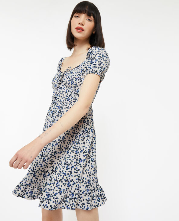 Robe courte forme empire motif fleurs Pimkie