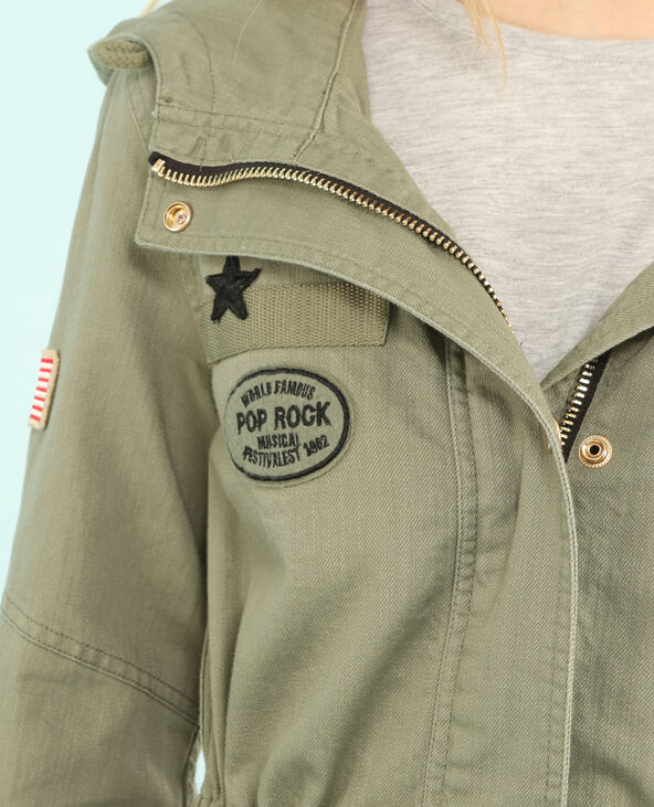 Parka army coton vert de gris - Pimkie