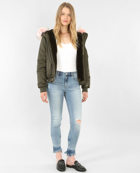 Bomber à capuche vert kaki - Pimkie