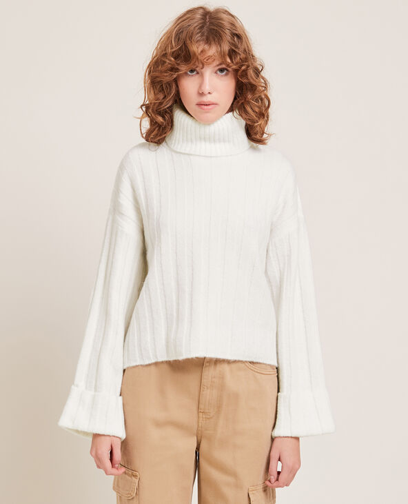 Pull à col roulé blanc - Pimkie