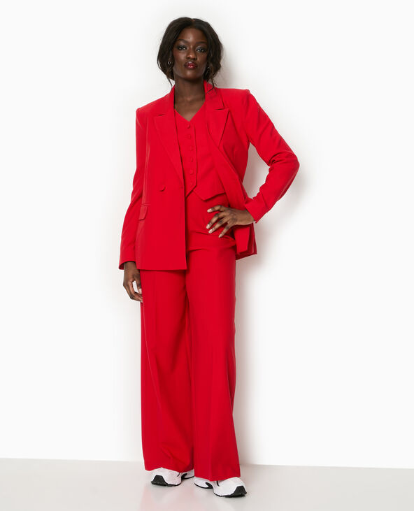Gilet de barman avec boutons recouverts rouge - Pimkie