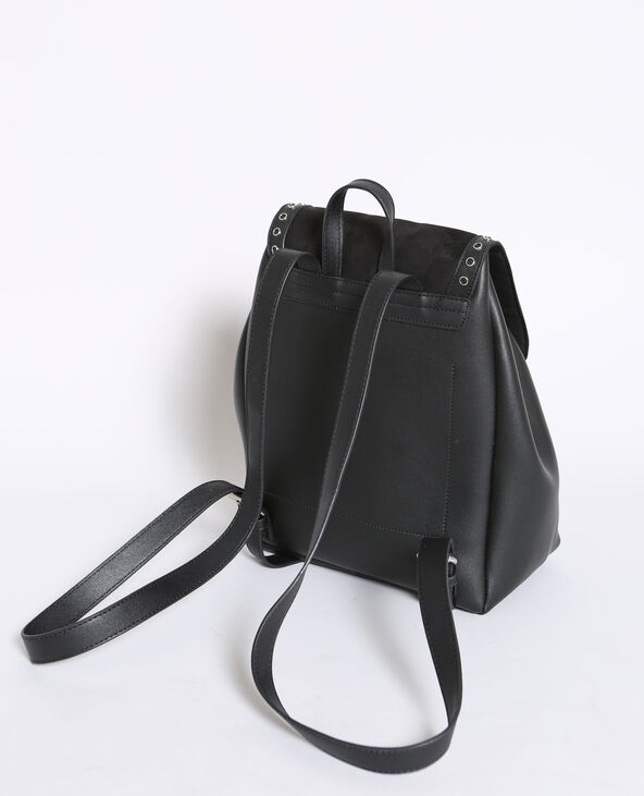 Sac à dos en faux cuir noir - Pimkie