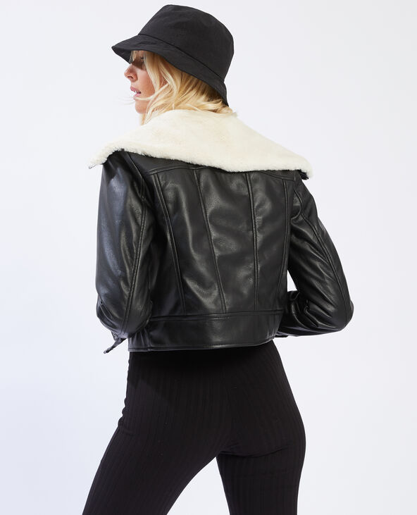 Blouson court simili cuir