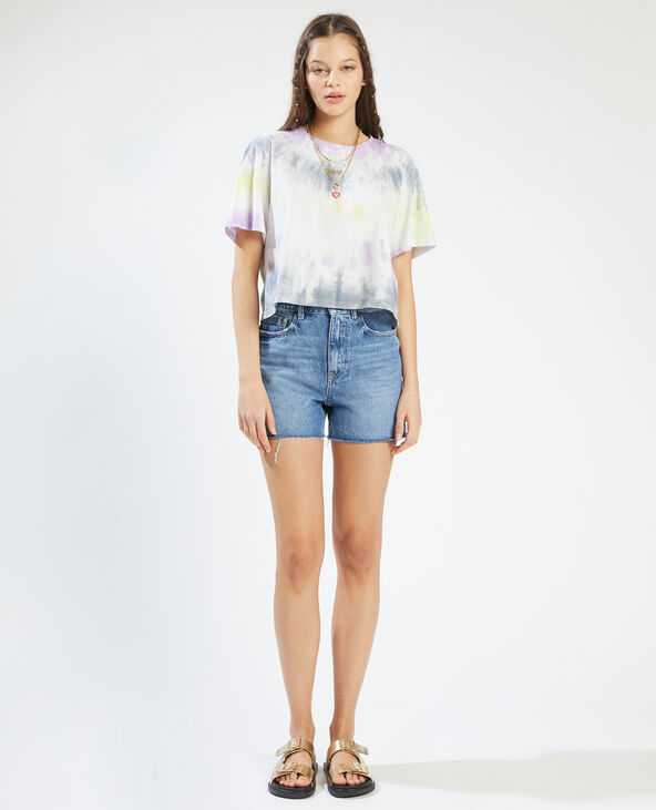 T-shirt cropped tie and dye lilas - Pimkie