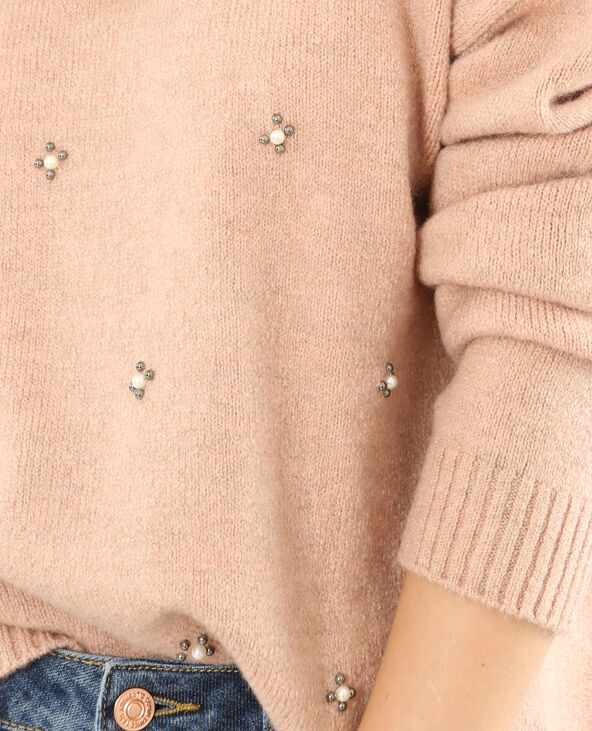 Pull à perles rose clair - Pimkie