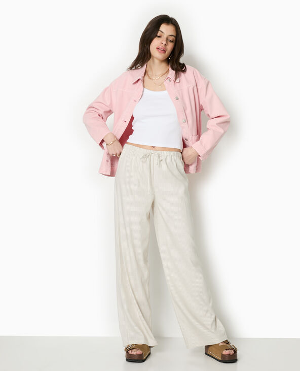 Surchemise en toile rose clair - Pimkie