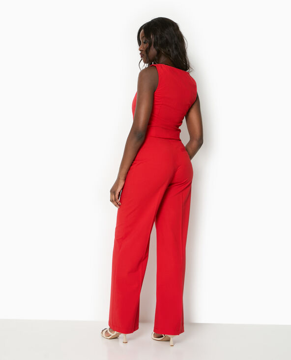 Combinaison avec effet gilet de barman rouge - Pimkie