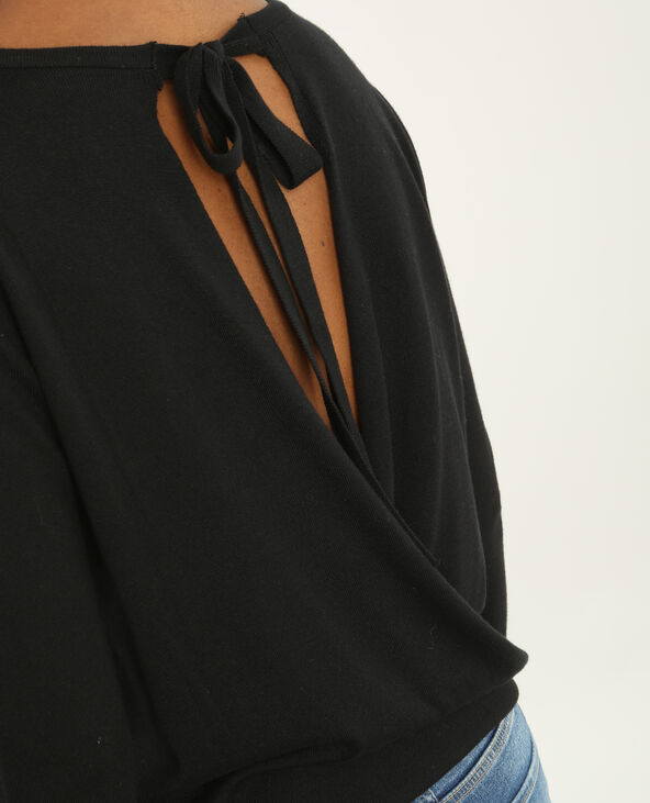 Pull dos ouvert noir - Pimkie