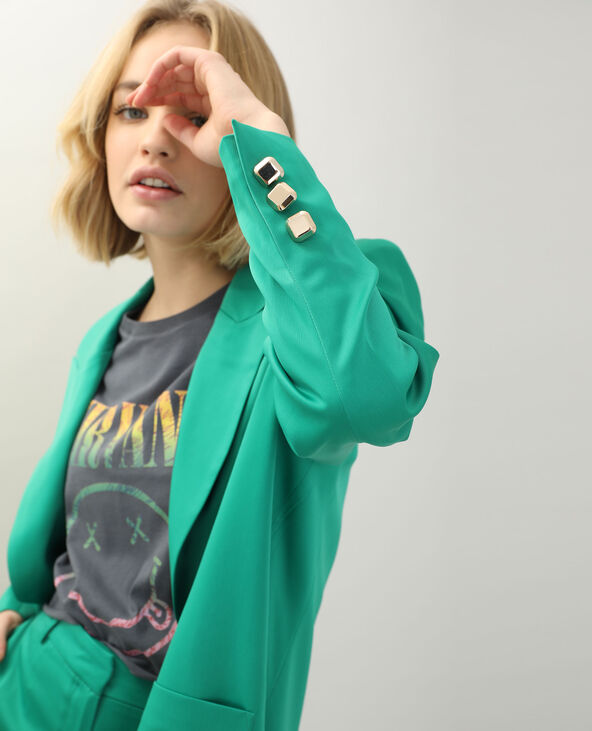 Veste longue vert foncé - Pimkie