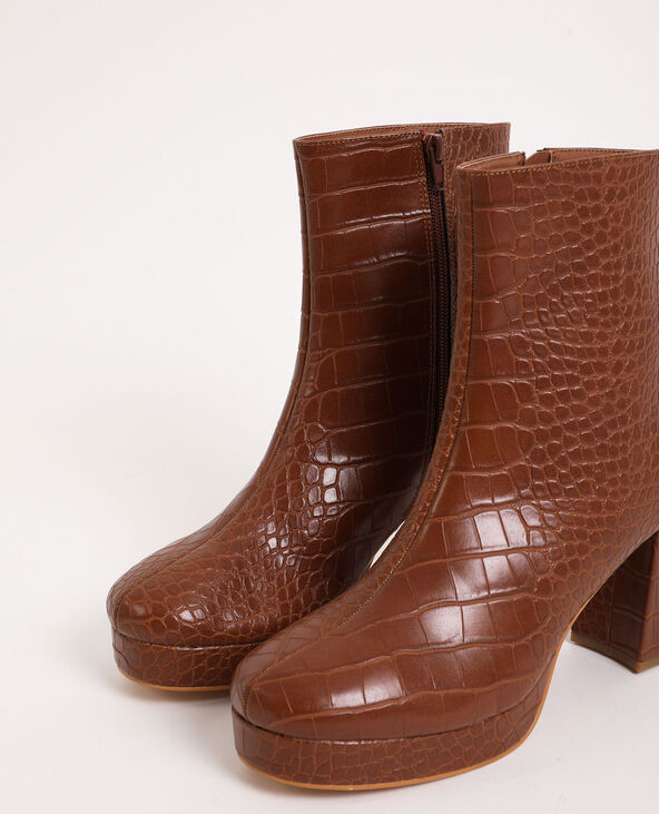 Boots plateforme marron - Pimkie