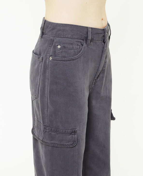 Pantalon cargo droit gris foncé - Pimkie