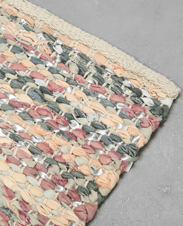 Tapis coton et cuir rose - Pimkie