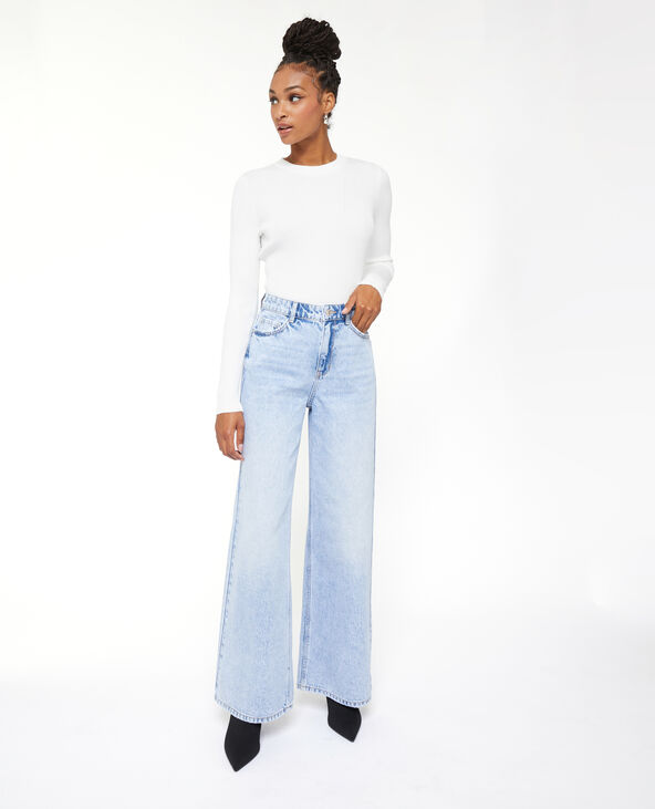 Jean wide taille haute bleu - Pimkie