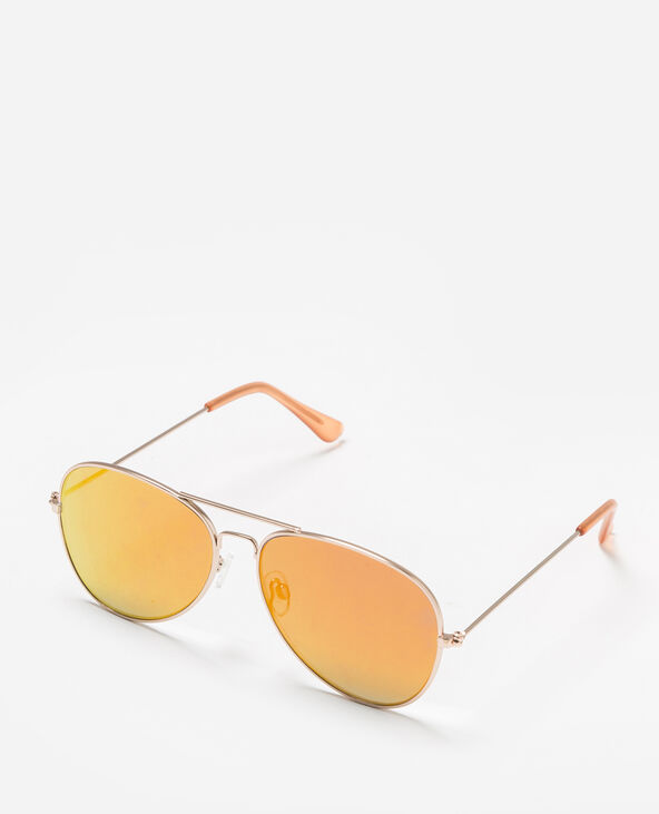 Lunettes de soleil style aviateur corail - Pimkie