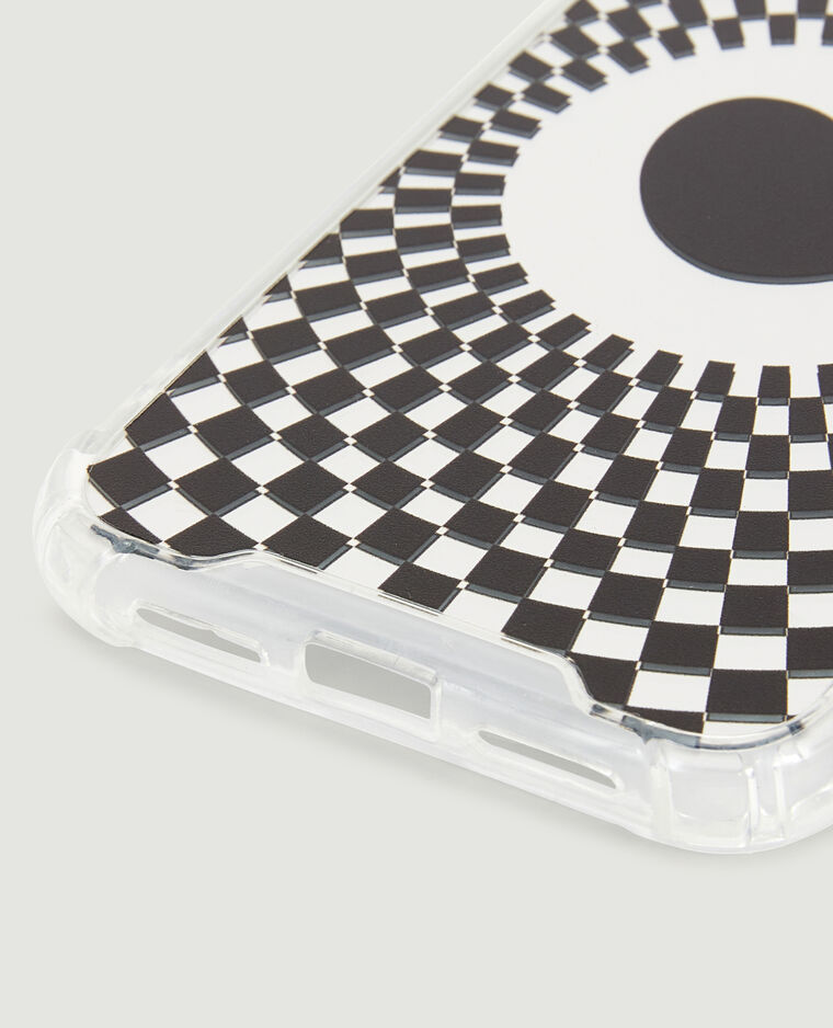 Coque de téléphone motif cœur psychédélique noir - Pimkie