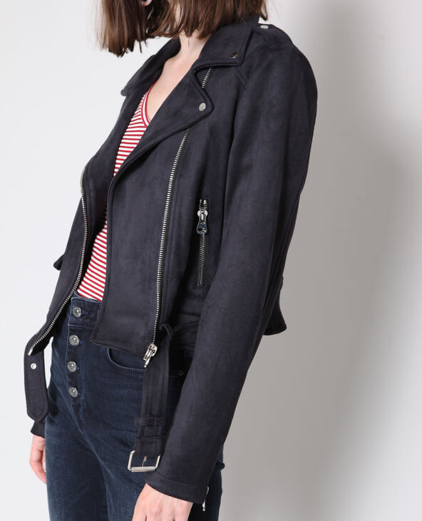 Perfecto suedine noir clearance
