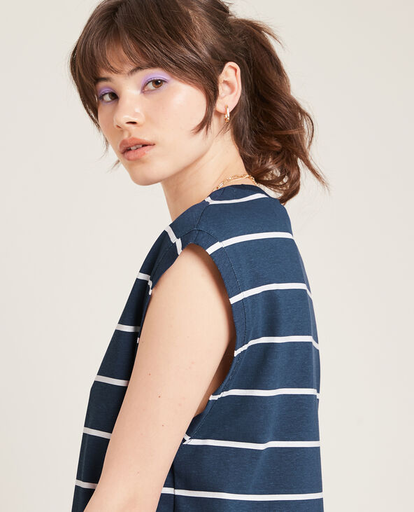 T-shirt sans manches bleu marine - Pimkie