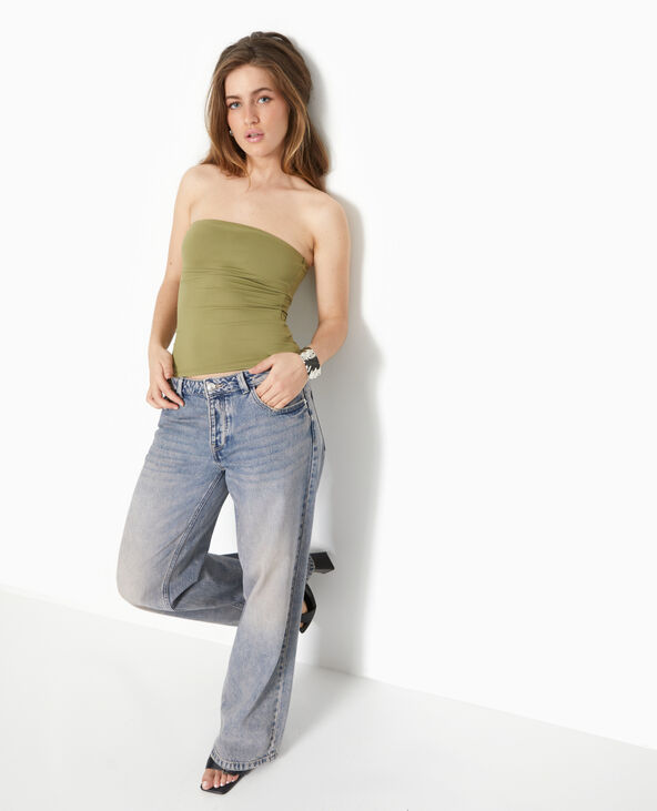 Top bustier vert kaki - Pimkie