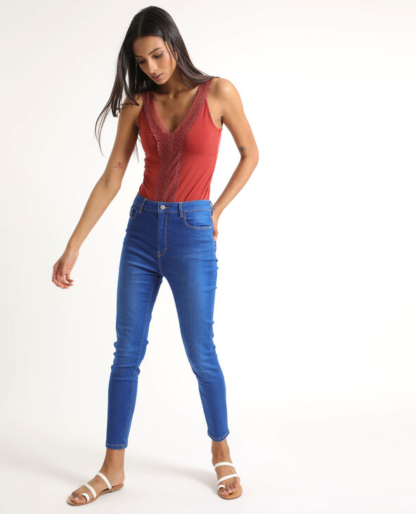 Body à dentelle bordeaux - Pimkie