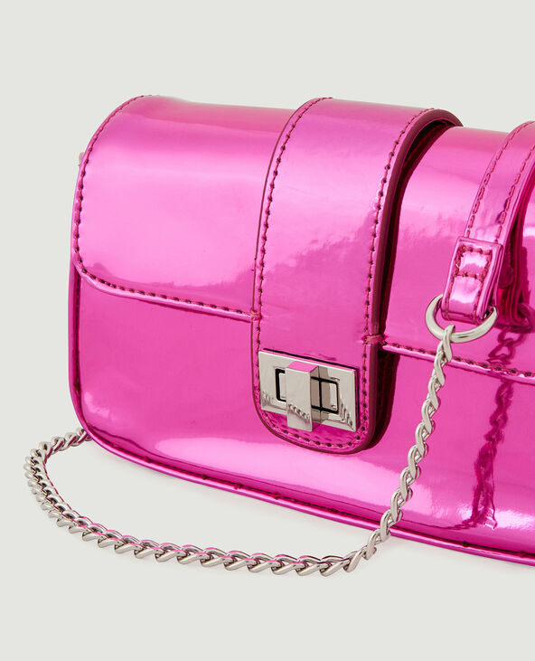 Petit sac boxy effet miroir rose fuchsia - Pimkie
