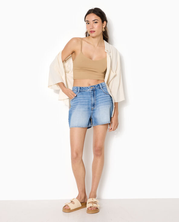 Brassière à fines bretelles taupe - Pimkie