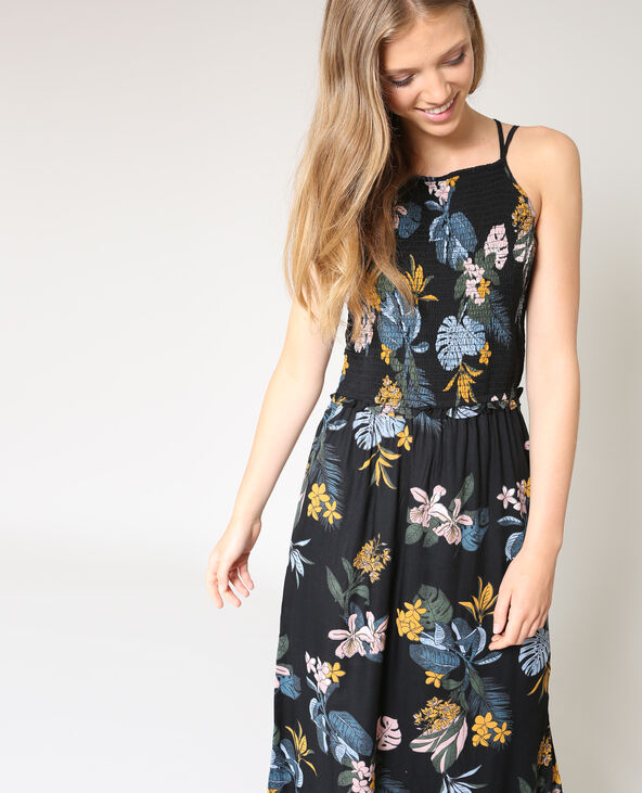 Robe longue à fines bretelles noir - Pimkie