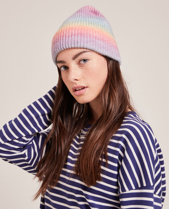 Bonnet maille tie & dye jaune - Pimkie