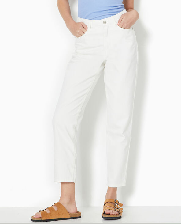 Jean mom taille haute blanc - Pimkie
