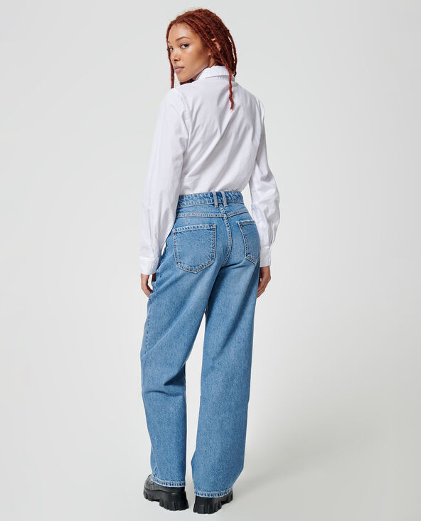 Jean baggy taille  basse bleu - Pimkie