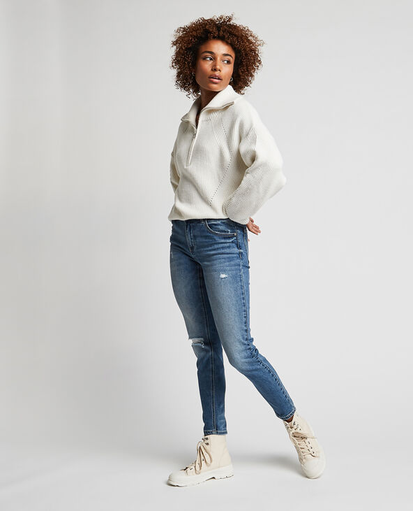 Jean skinny taille basse trashé bleu - Pimkie
