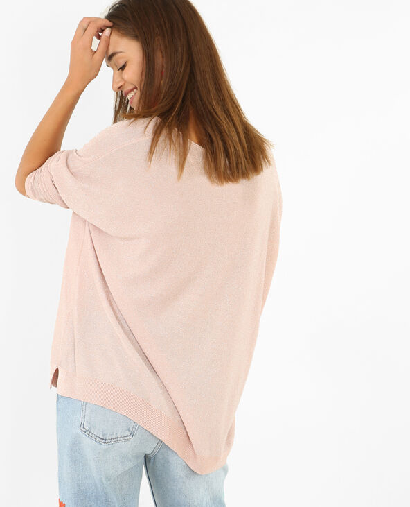 Pull en lurex rose clair - Pimkie
