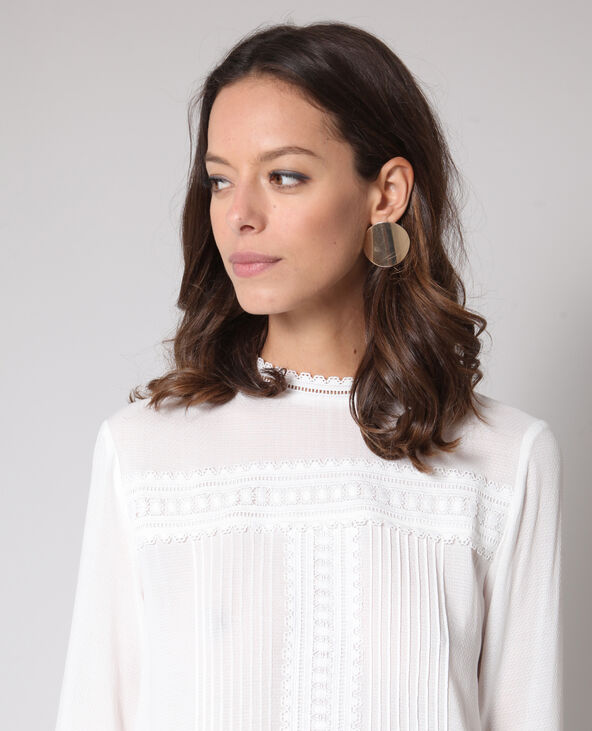 Chemisier à broderies blanc - Pimkie