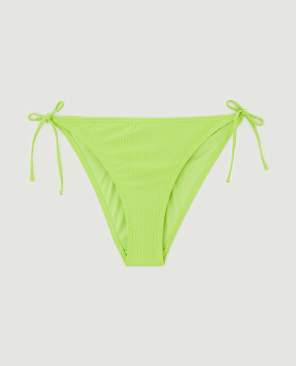 Bas de maillot culotte avec nouettes vert fluo - Pimkie