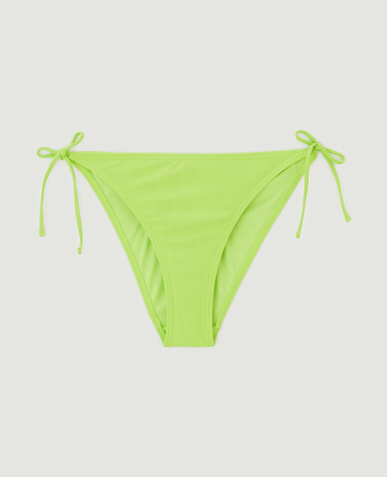 Bas de maillot culotte avec nouettes vert fluo - Pimkie