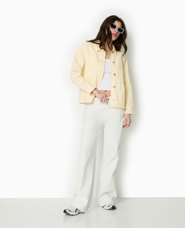 Surchemise en toile Jaune pâle - Pimkie