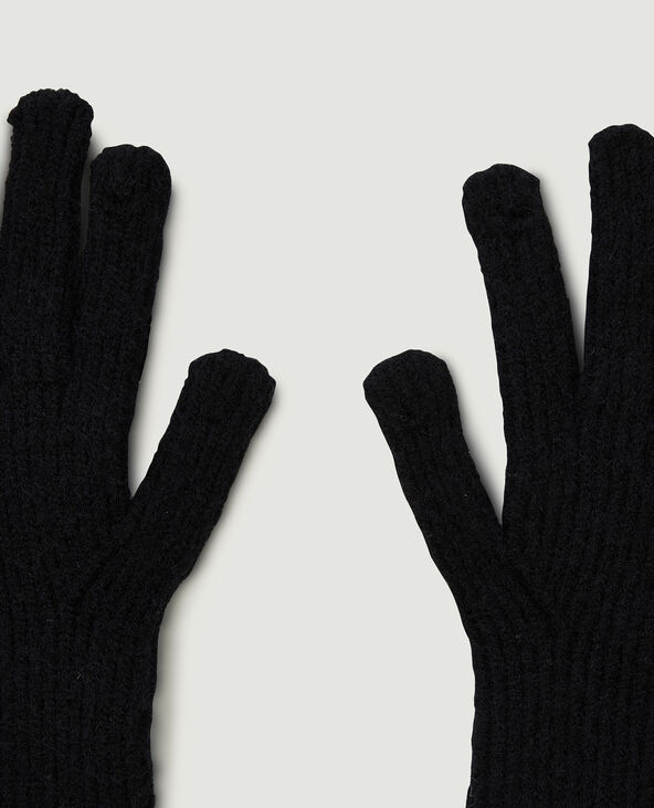 Gants en tricot pour écran tactile noir - Pimkie