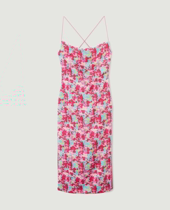 Robe longue motif fantaisie rouge - Pimkie