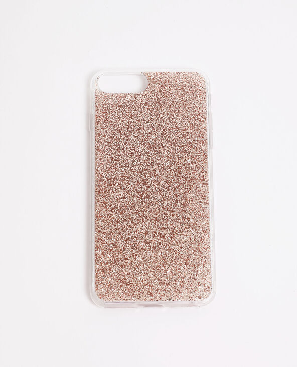Coque iPhone à paillettes doré - Pimkie
