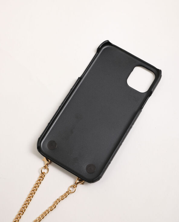 Coque compatible iPhone avec bandoulière noir - Pimkie