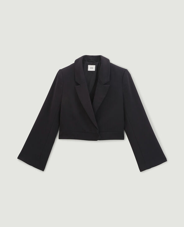 Veste courte croisée dos noir - Pimkie