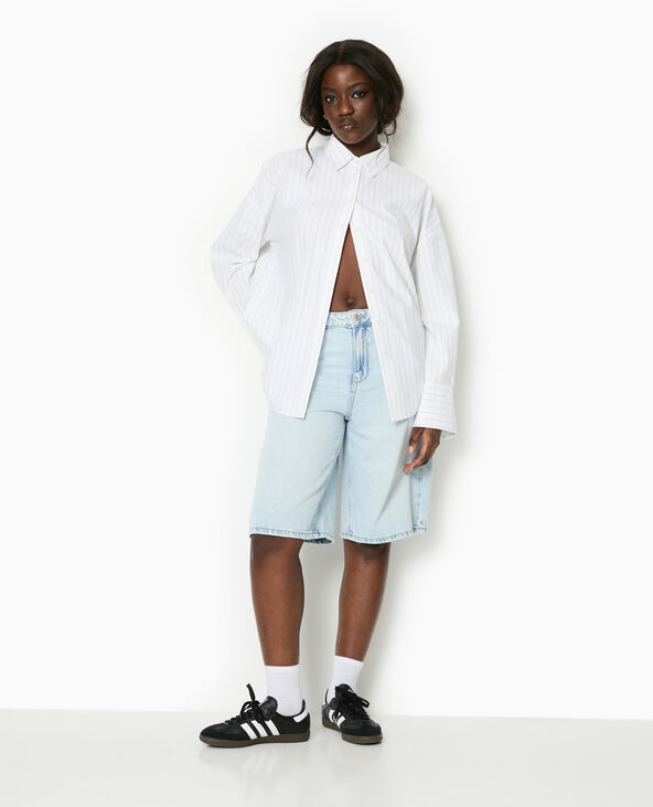 Bermuda large en jean bleu clair - Pimkie