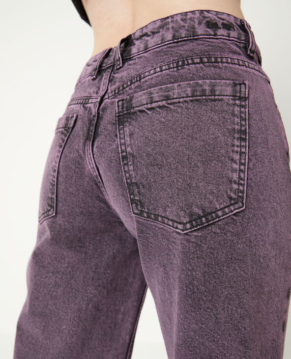 Jean wide taille basse effet dirty violet - Pimkie