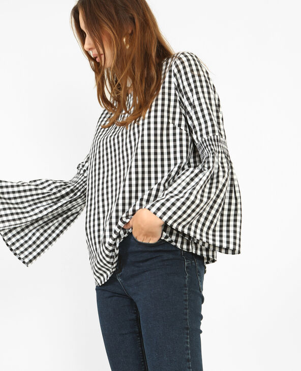 Blouse à manches pagode noir - Pimkie
