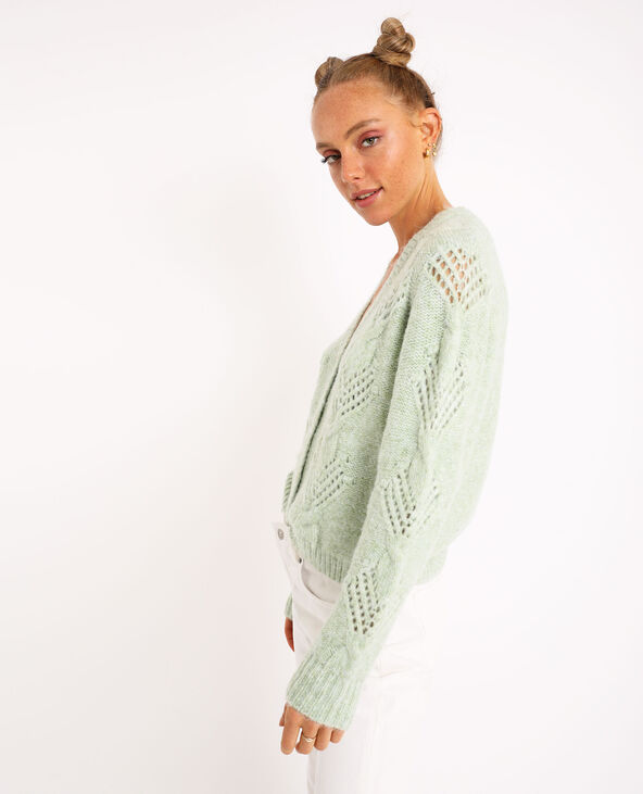 Gilet torsadé vert clair - Pimkie