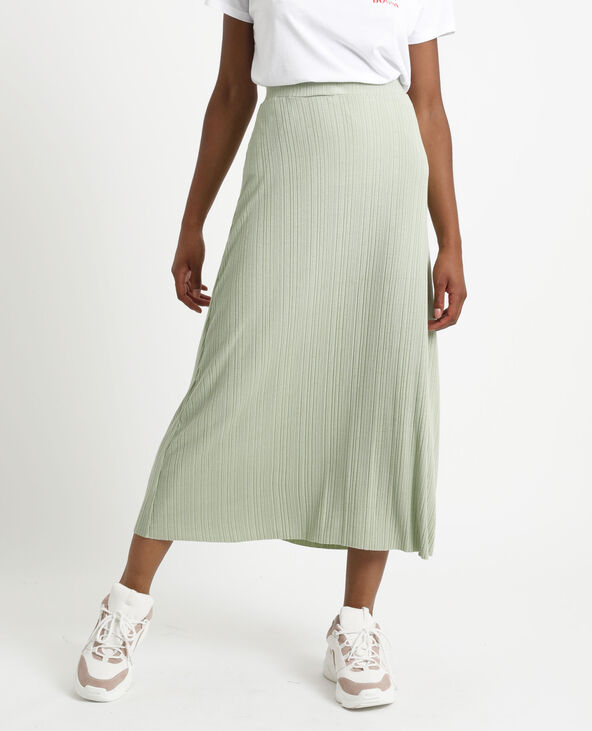 Jupe midi vert de gris - Pimkie